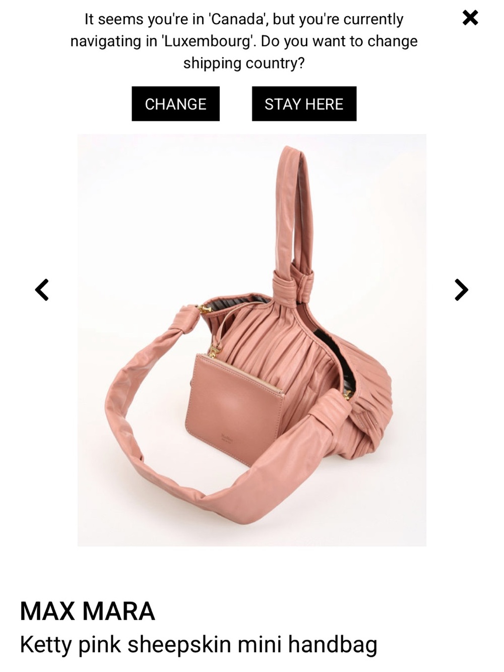MaxMara Pink Ruched Sheepskin Mini Bag - Picture 2 of 4